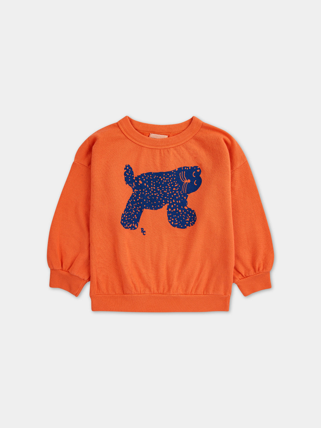 Orange sweatshirt for kids with cheetah